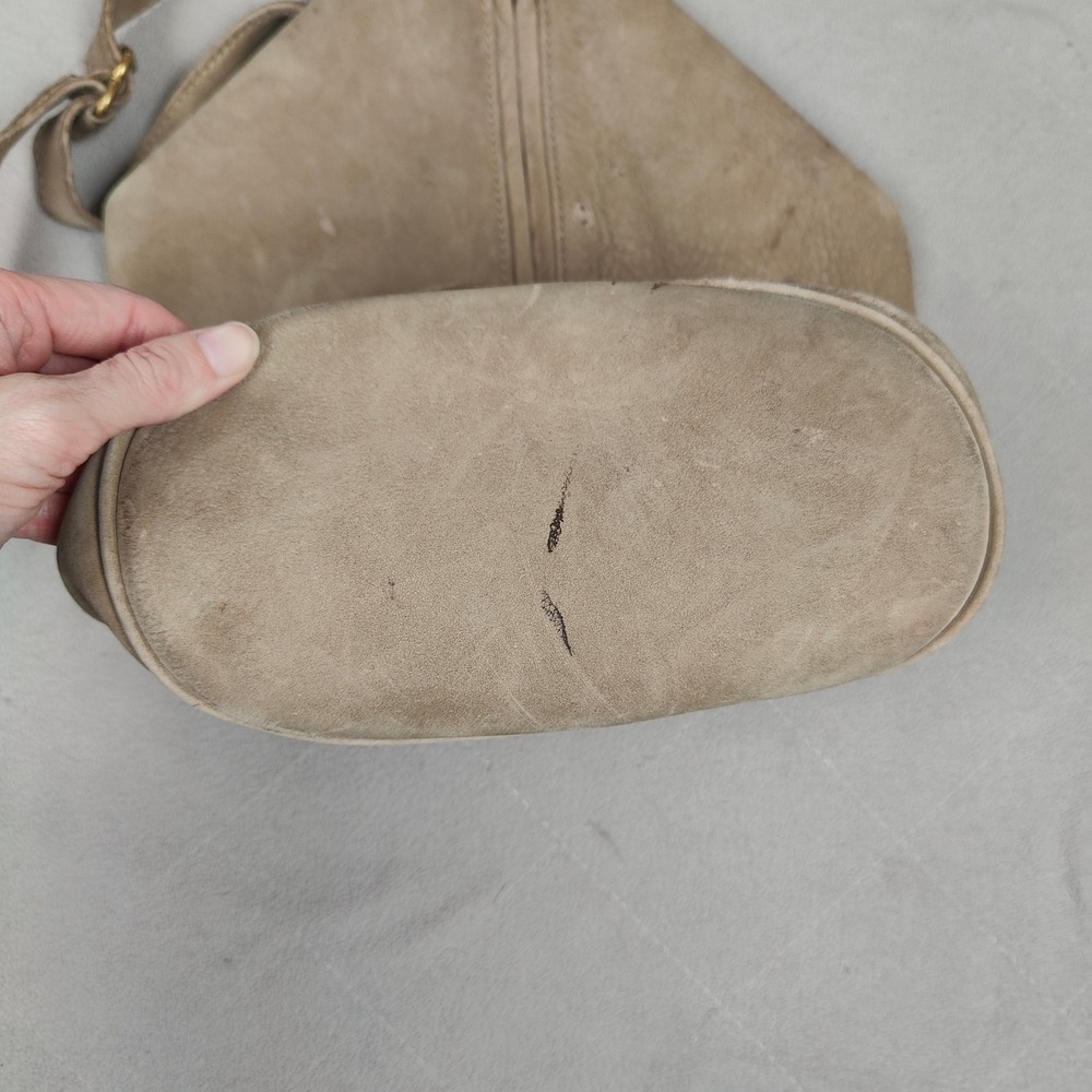 Vintage‎ Coach Sonoma Flat Pack Sling Bag Tan Nubuck Leather Purse FLAWED - Picture 5 of 10